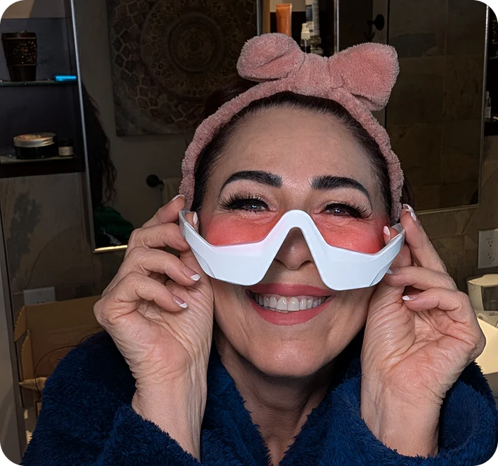 Glowlift Brille - Rotlichttherapie für eine strahlende Augenpartie